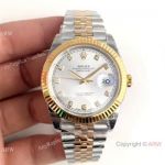 (EW) Swiss Grade 1 Rolex Datejust II 3235 Watch 2 Tone Silver Dial